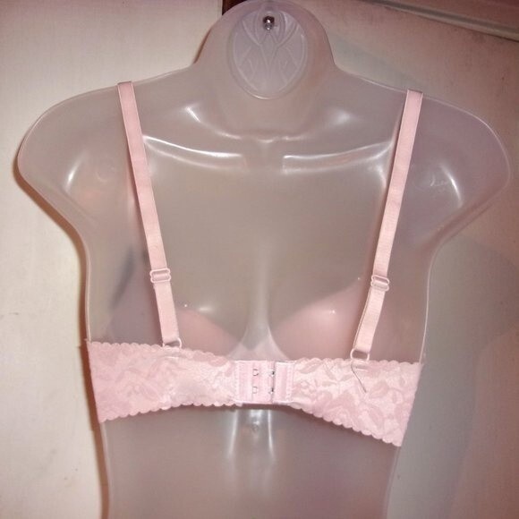 Youmita Peach Whip Lace Demi 36C Bra & Coordinating Medium Seamless Panty NWT - Picture 9 of 11